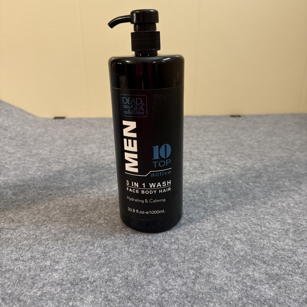Dead Sea Collection Mens 3 in 1 Face Body+Face+Hair Wash Hydrating Calming 33.8